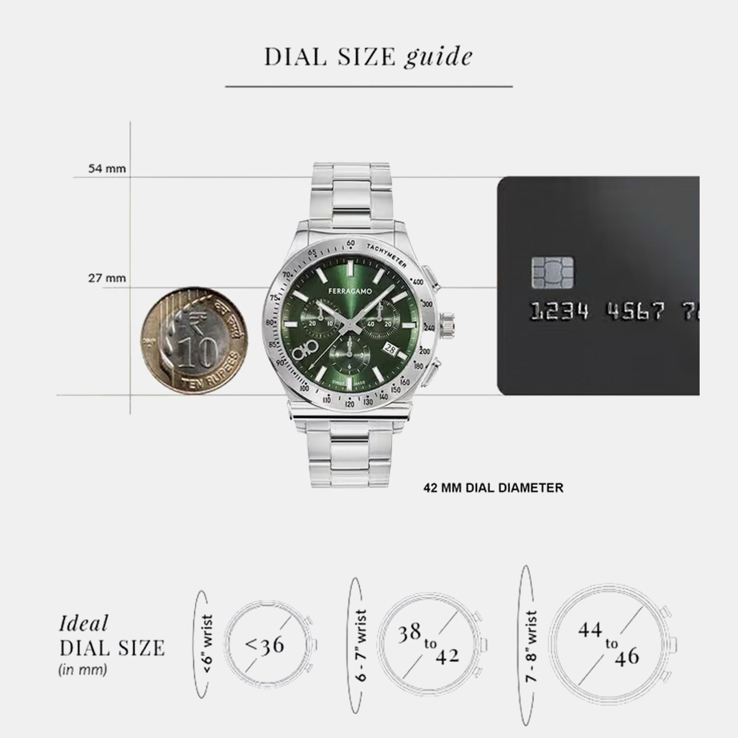 Kz-1927 Chrono 42Mm-Fw Men Quartz Green Dial Chronograph Stainless Steel Watch SFKZ00423