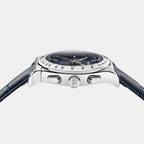 Kz-1927 Men Quartz Blue Dial Chronograph Leather Watch SFKZ00726