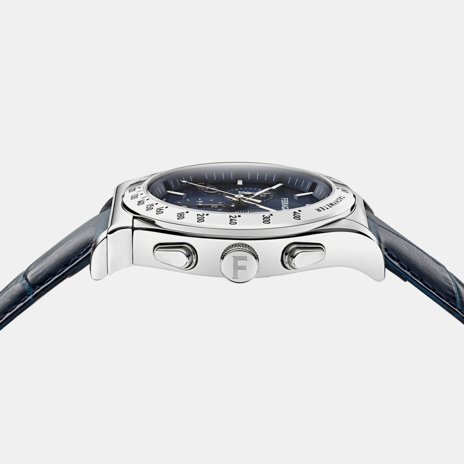 Kz-1927 Men Quartz Blue Dial Chronograph Leather Watch SFKZ00726