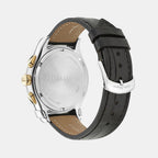 1927 Chrono Men Quartz Black Dial Chronograph Leather Watch SFKZ00826