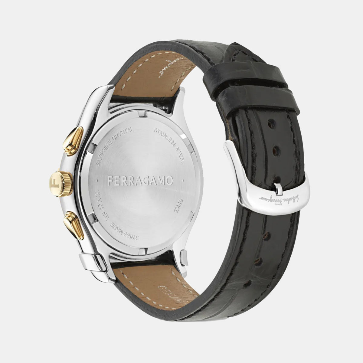 1927 Men Quartz Black Dial Chronograph Leather Watch SFKZ00826