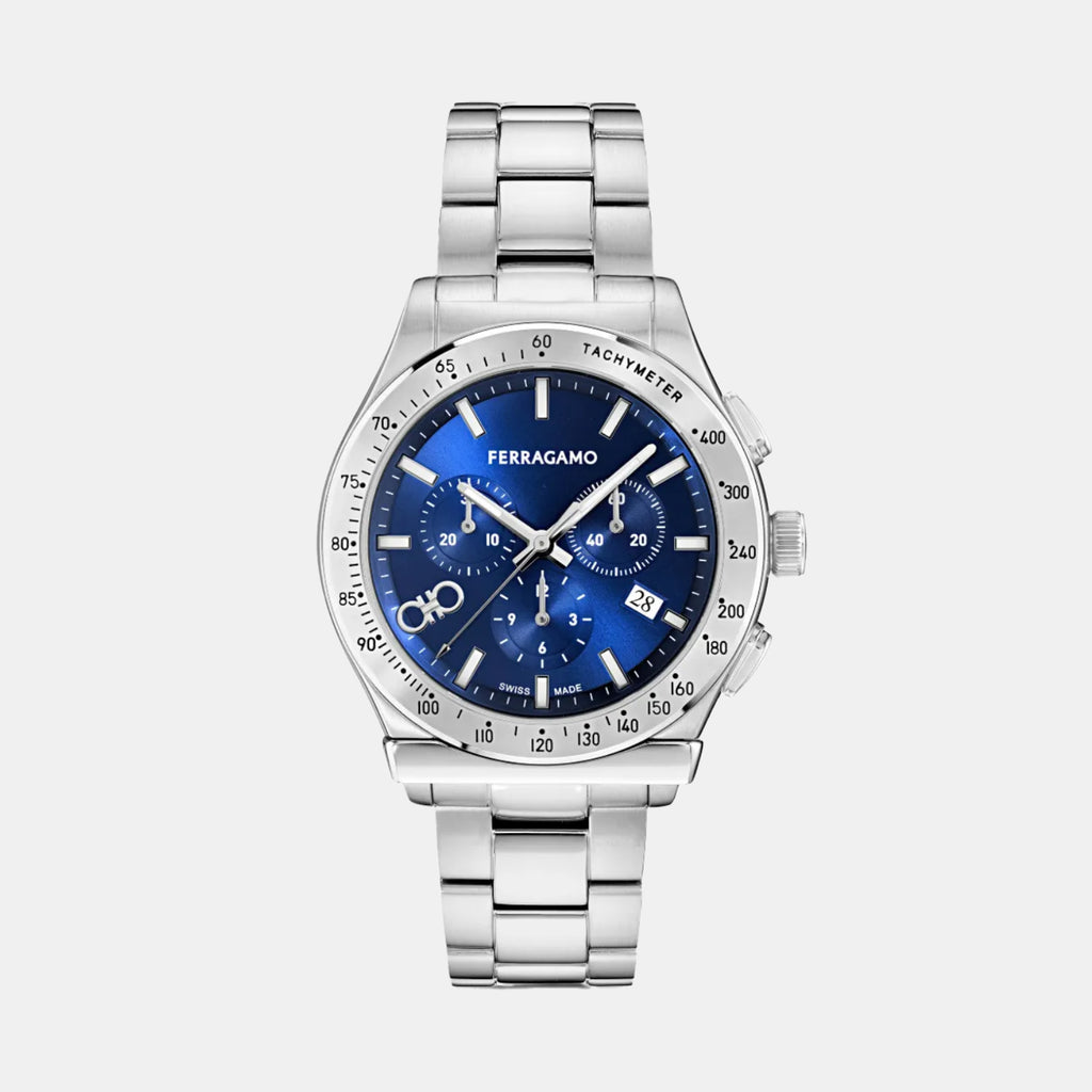 1927 Chrono Men Quartz Blue Dial Chronograph Stainless Steel Watch SFKZ00926