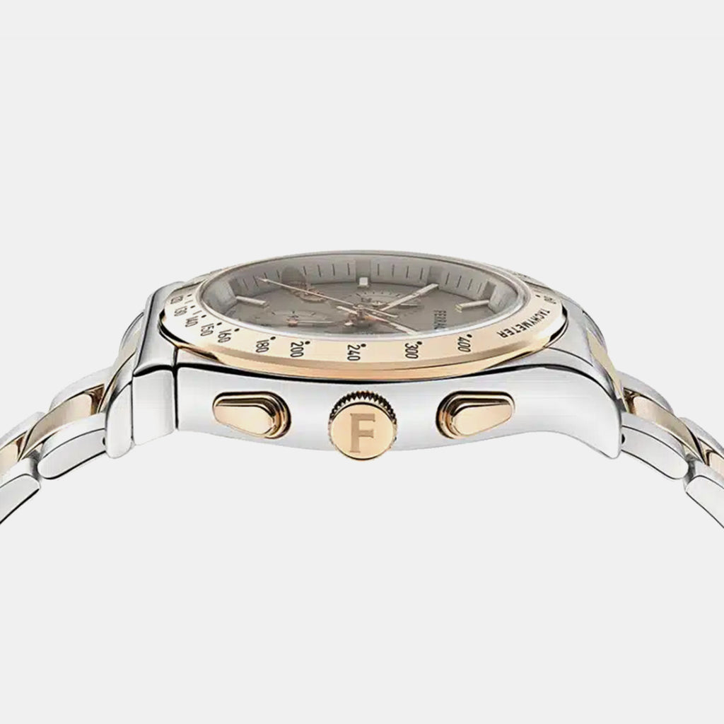 Kz-1927 Men Quartz Grey Dial Chronograph Stainless Steel Watch SFKZ01026