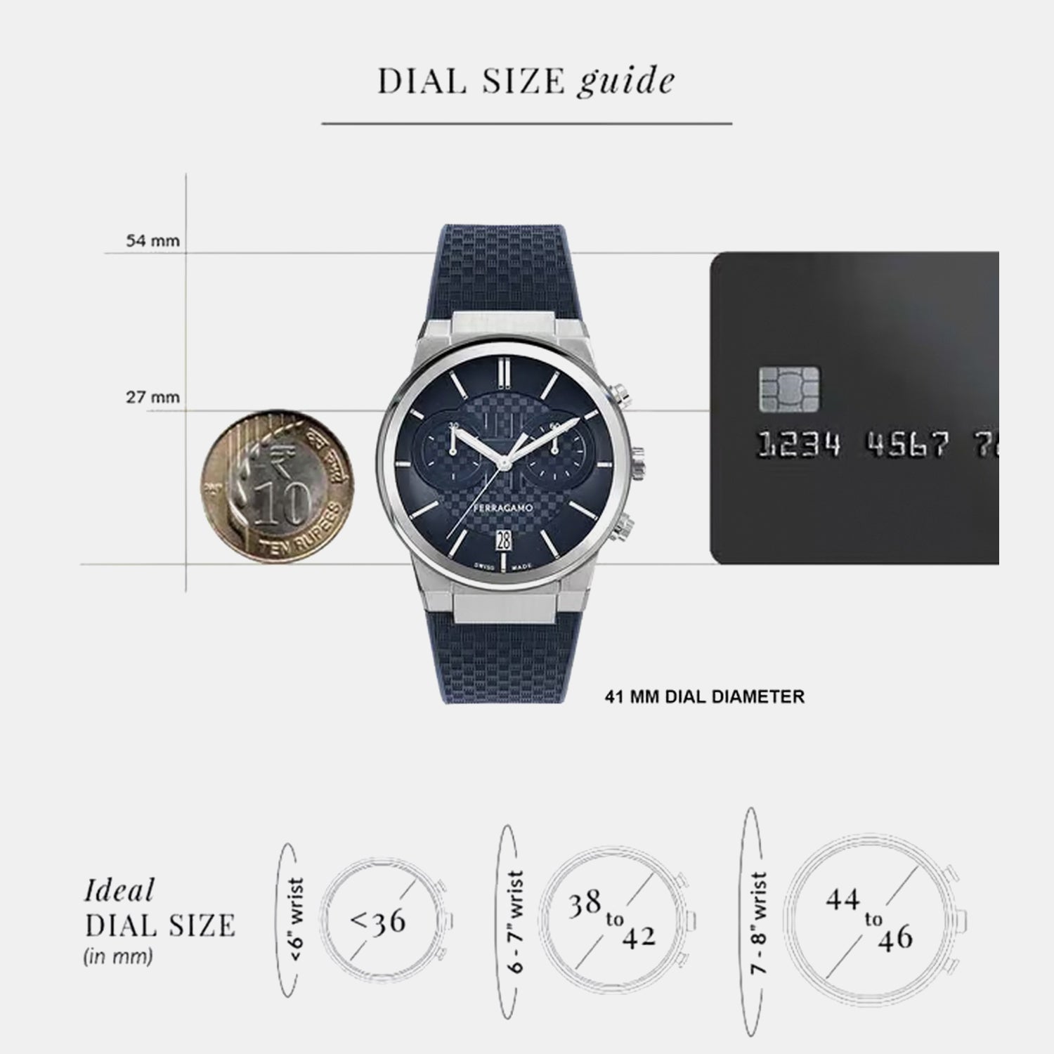 Me-Ferragamo Sapphire Chr Men Quartz Blue Dial Chronograph Silicone Watch SFME00923