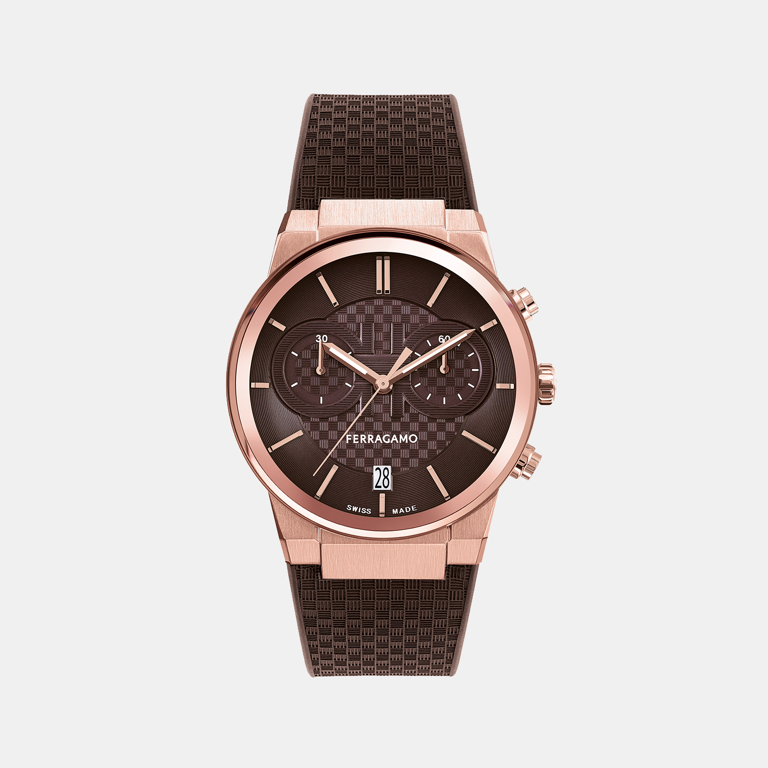 Ferragamo Round Brown Chronograph watch