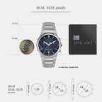 Me-Ferragamo Sapphire Chr Men Quartz Blue Dial Chronograph Stainless Steel Watch SFME01123