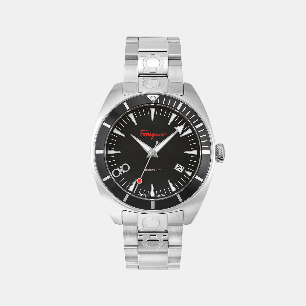 Ferragamo Round Black Analog watch
