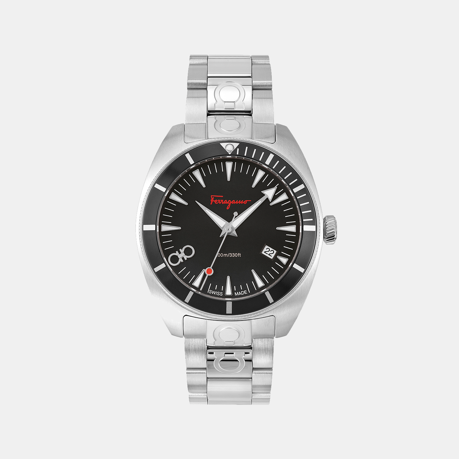 Ferragamo Round Black Analog watch