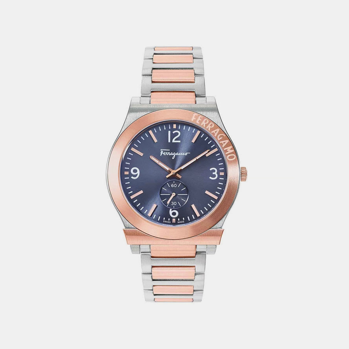 Gancini Men Quartz Blue Dial Multi-function Stainless Steel Watch SFML00322