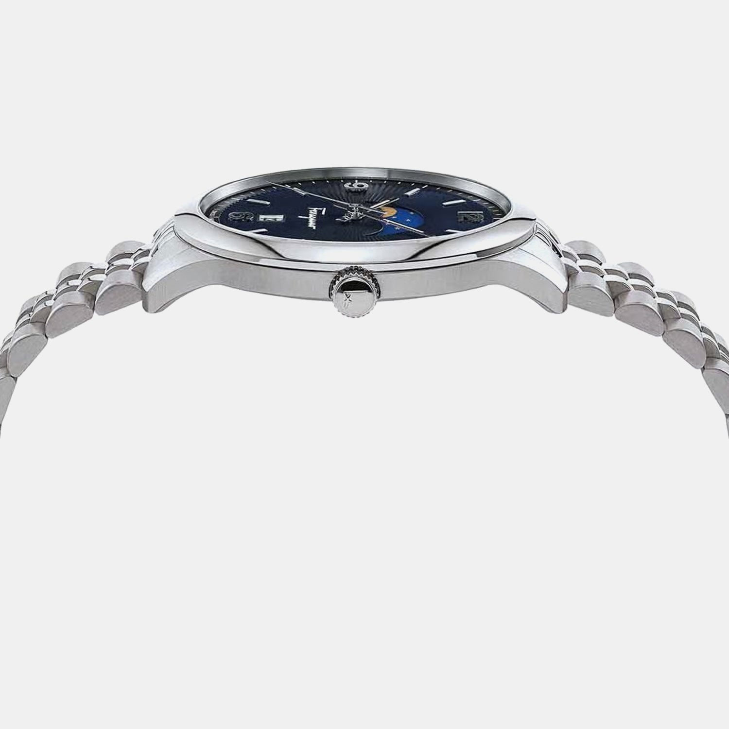 Men Quartz Blue Dial Analog Stainless Steel Watch SFMO00122