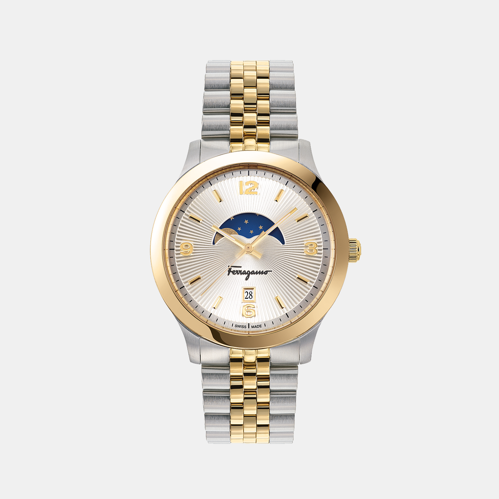 Ferragamo Round Silver Analog watch