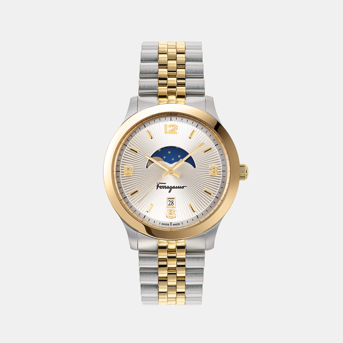 Ferragamo Round Silver Analog watch