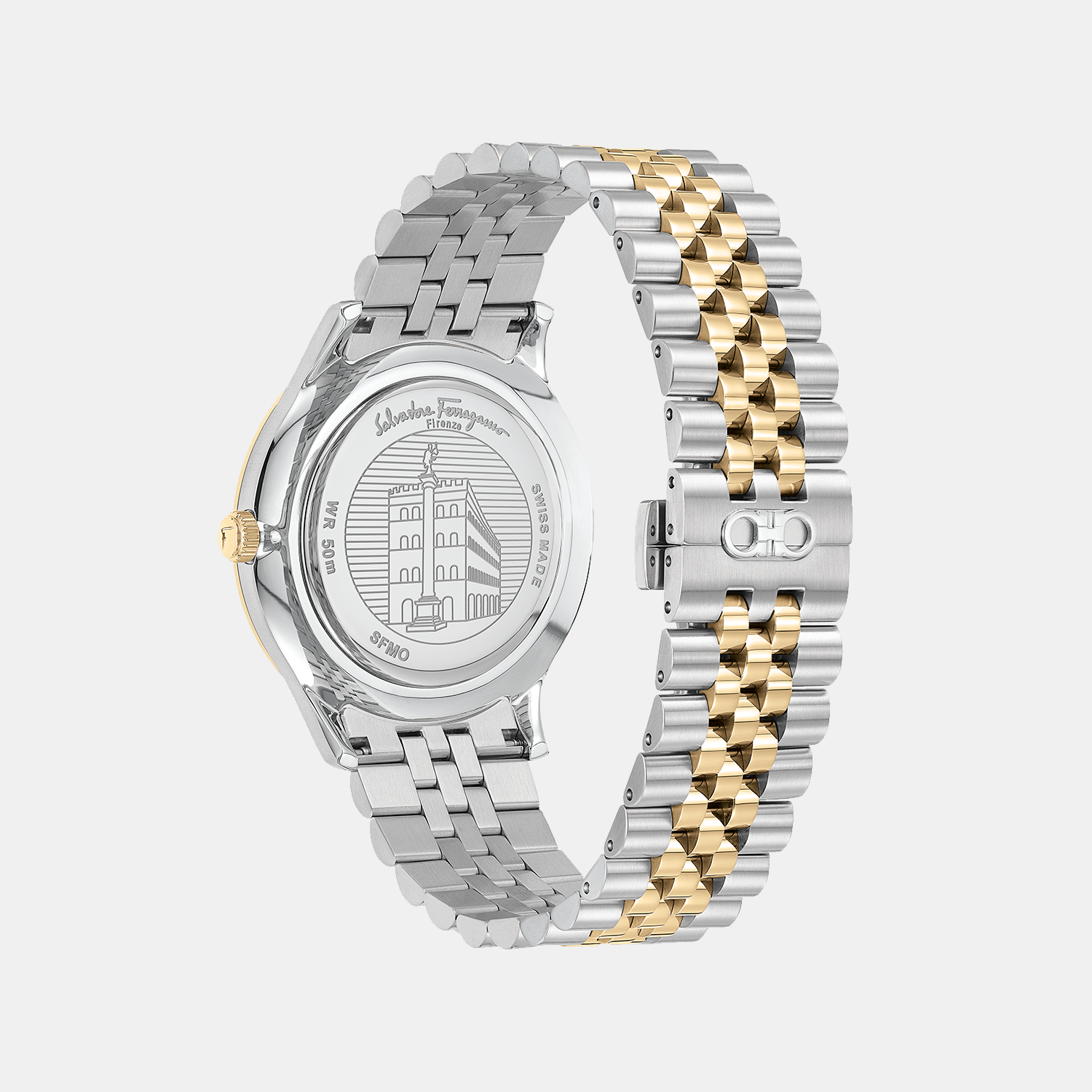 Ferragamo Men Round Silver watch