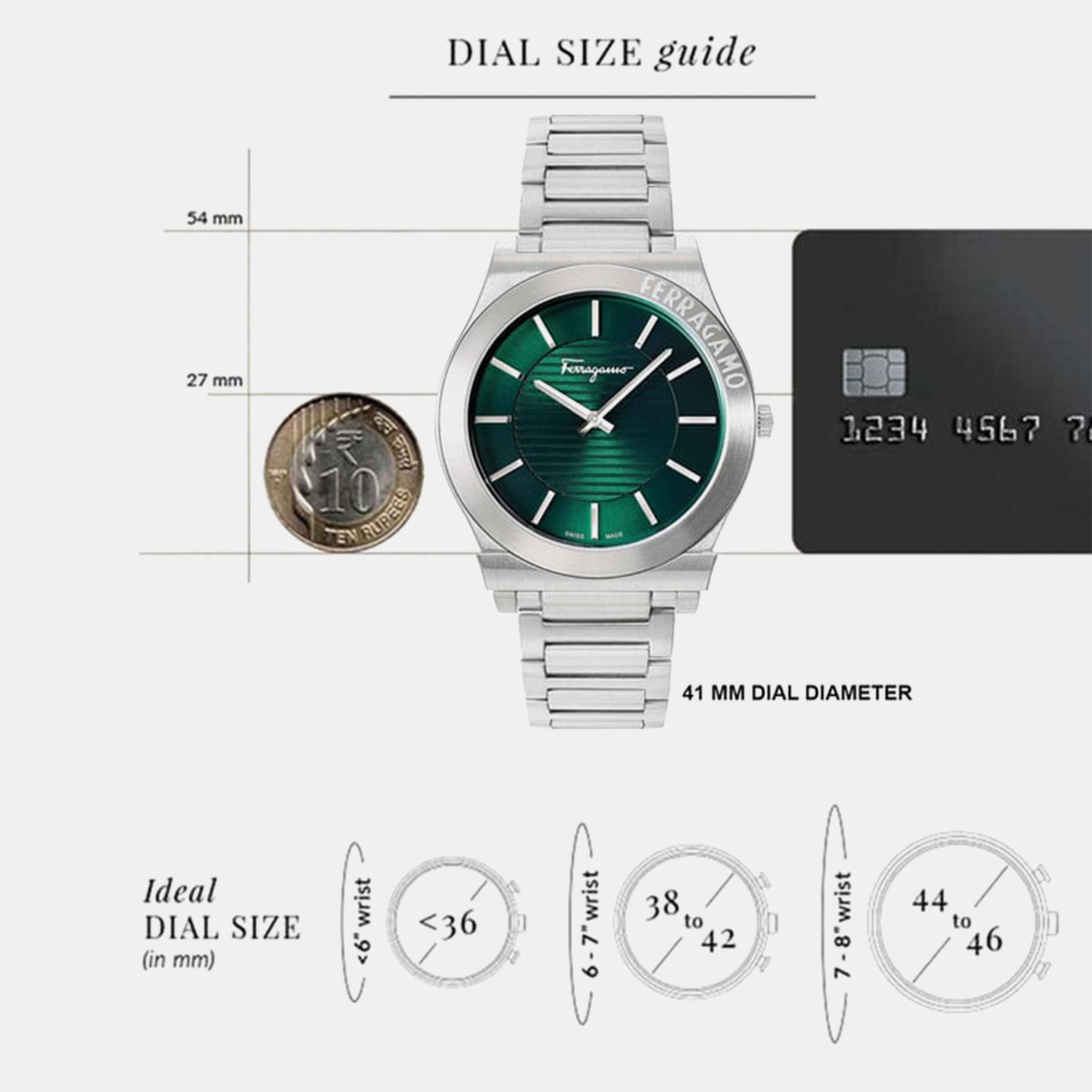 Men Quartz Green Dial Analog Stainless Steel Watch SFMP00222