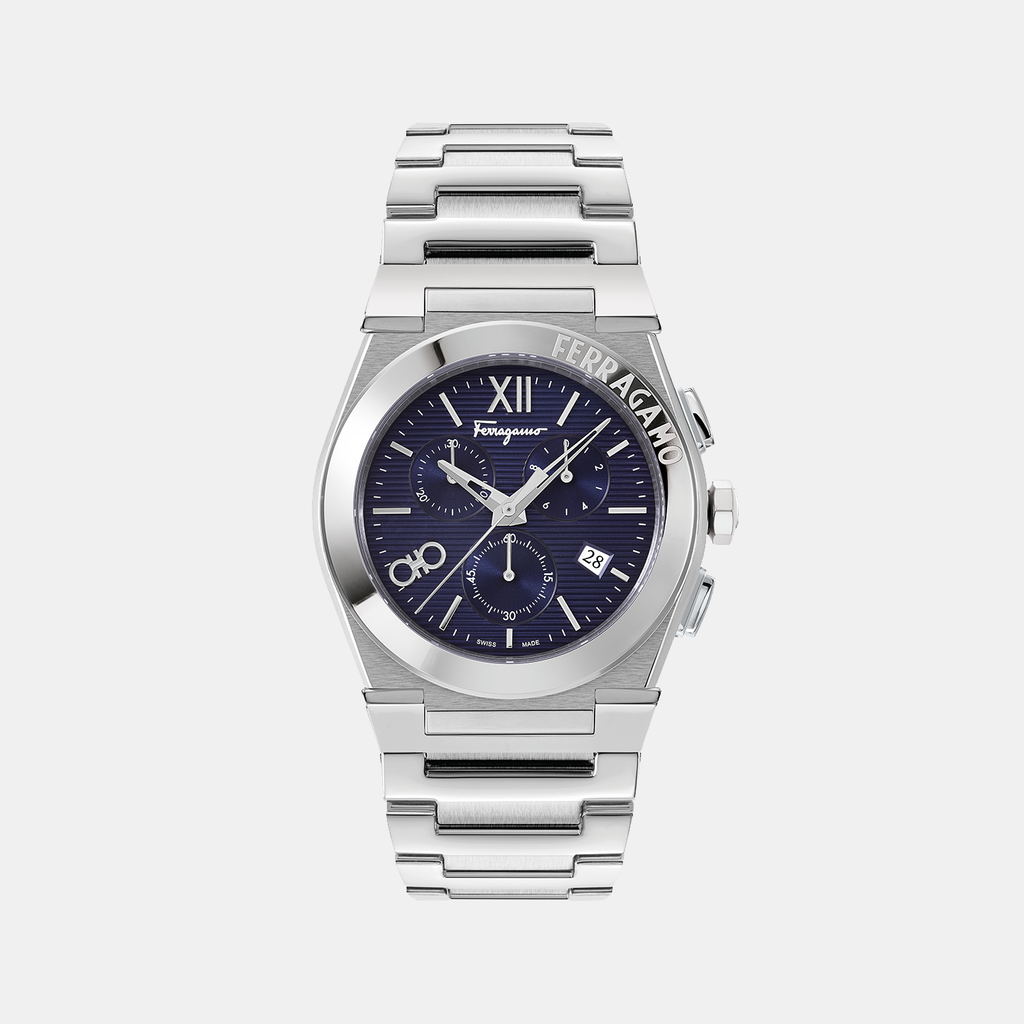 Ferragamo Round Blue Chronograph watch