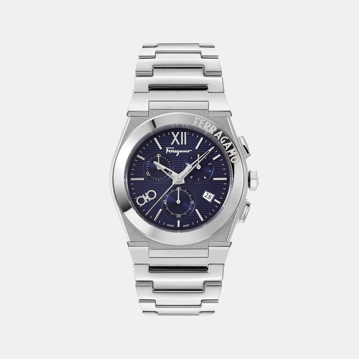 Ferragamo Round Blue Chronograph watch