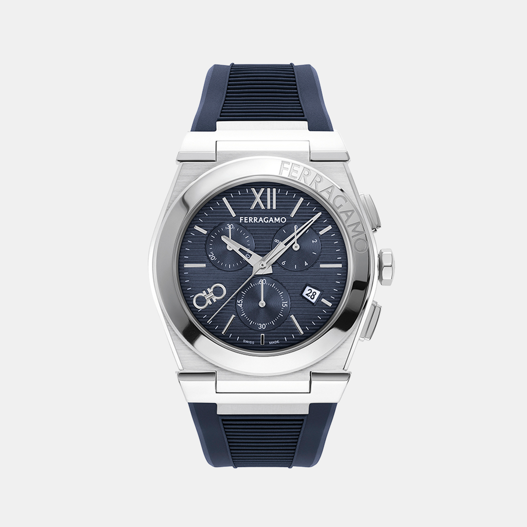 Ferragamo Round Blue Chronograph watch