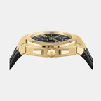 Ferragamo Men Round Black watch