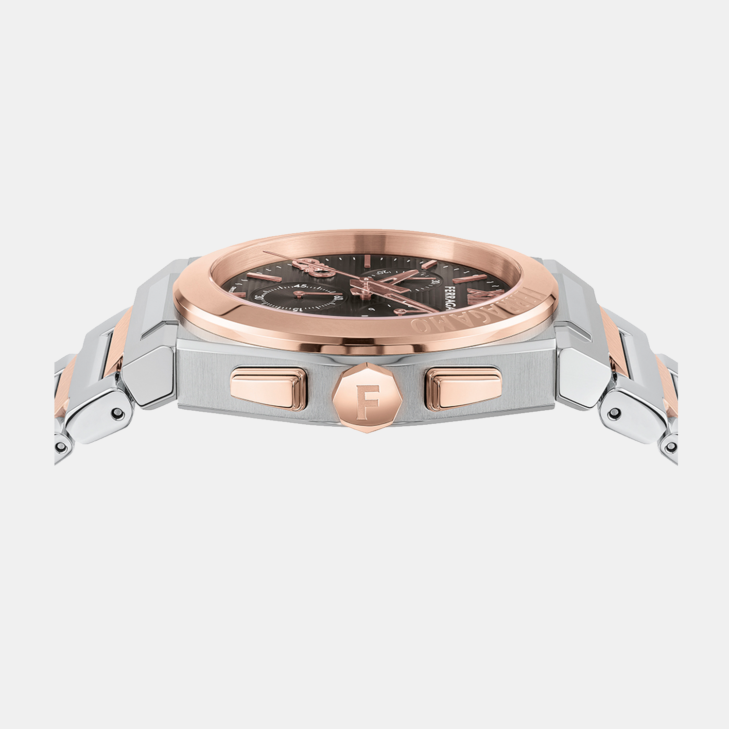 Ferragamo Men Round Brown watch