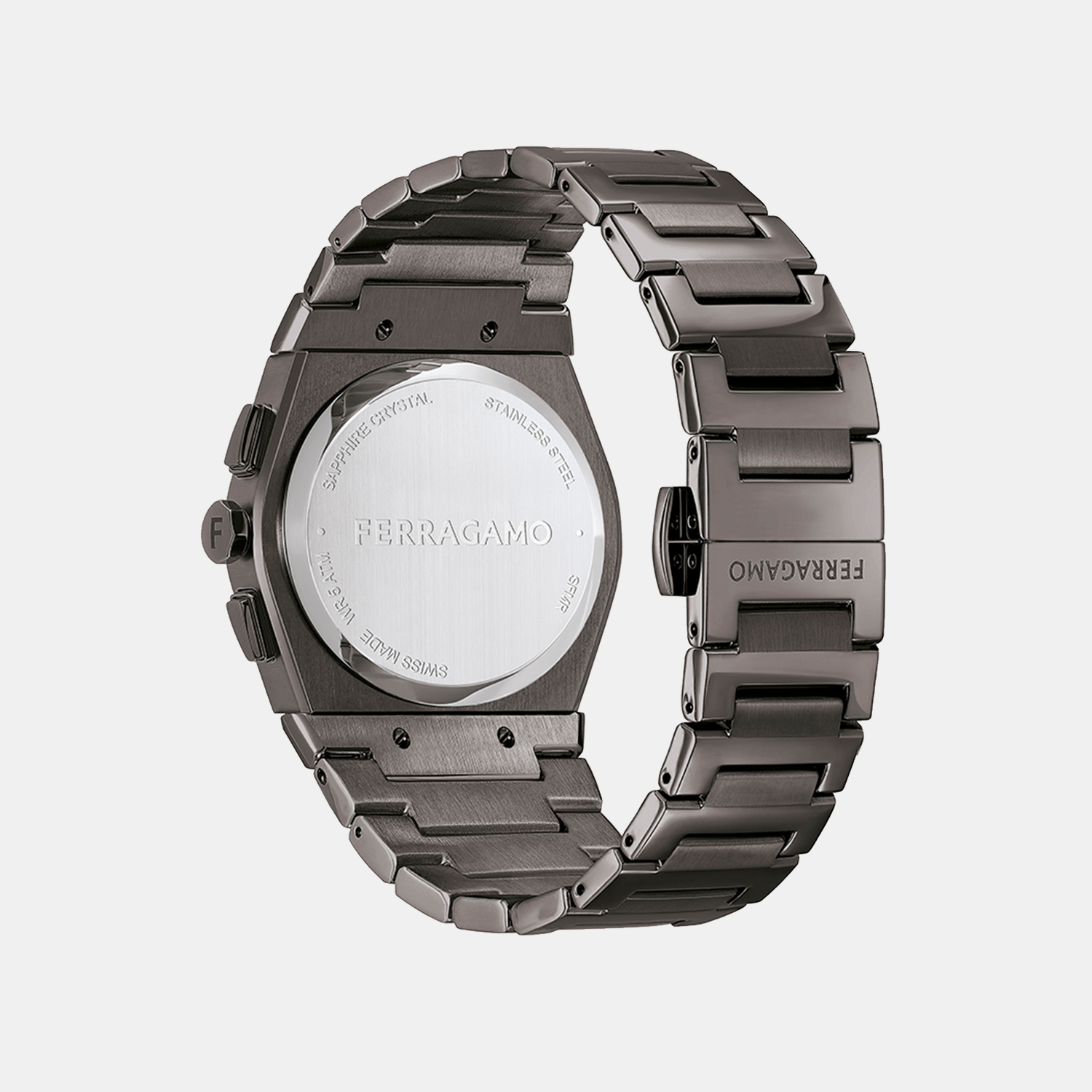 Ferragamo Men Round Dark Grey watch