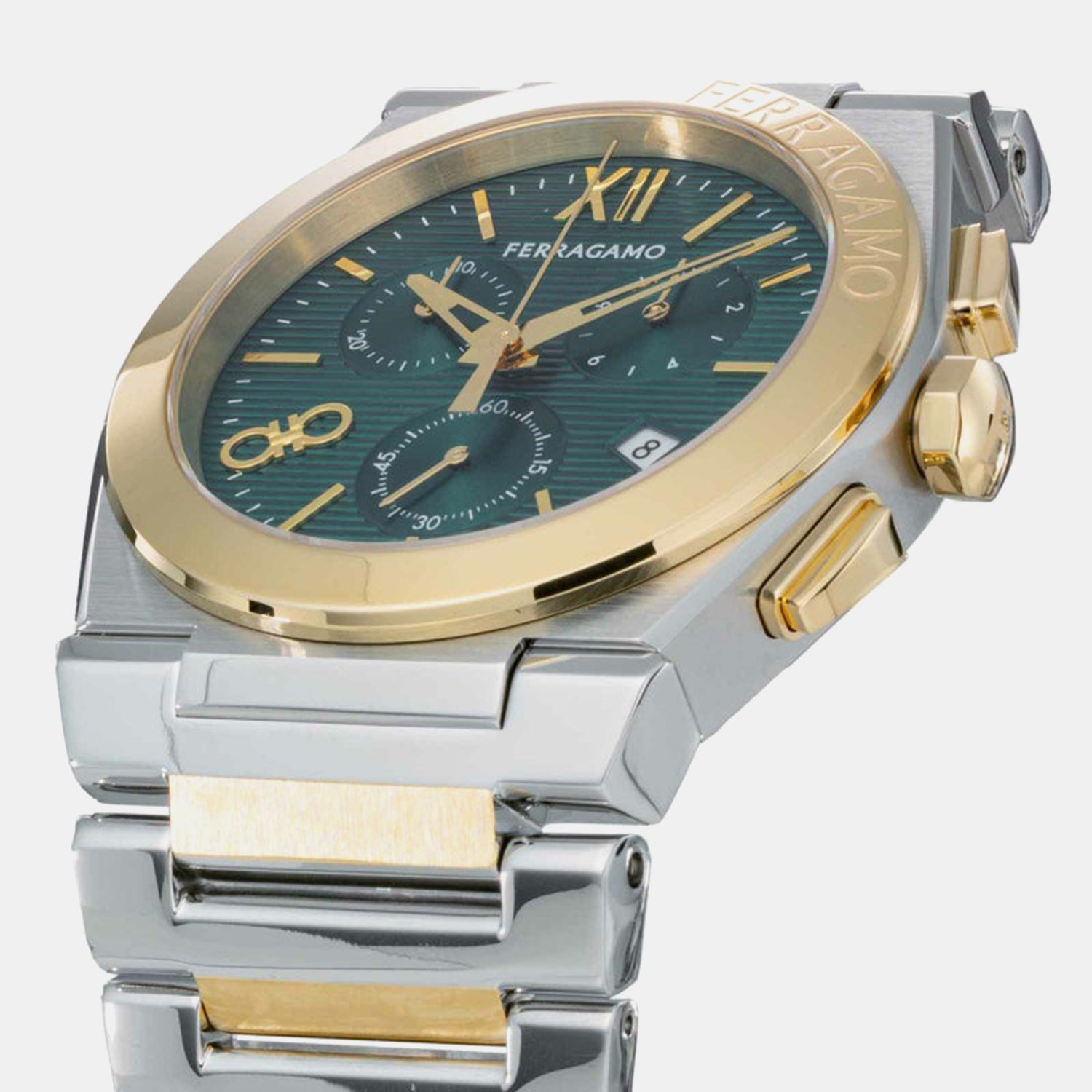 Men Quartz Brown Dial Chronograph Stainless Steel Watch SFMR01224