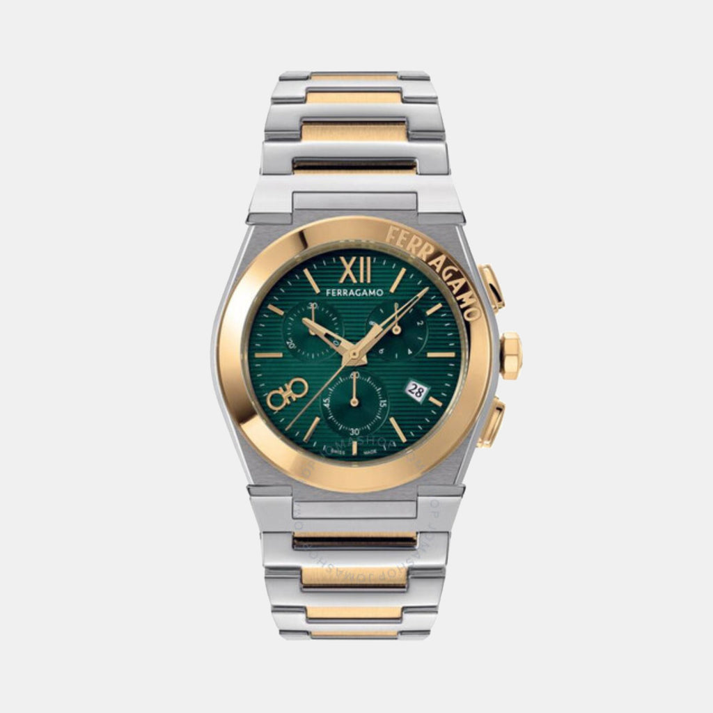 Men Quartz Brown Dial Chronograph Stainless Steel Watch SFMR01224