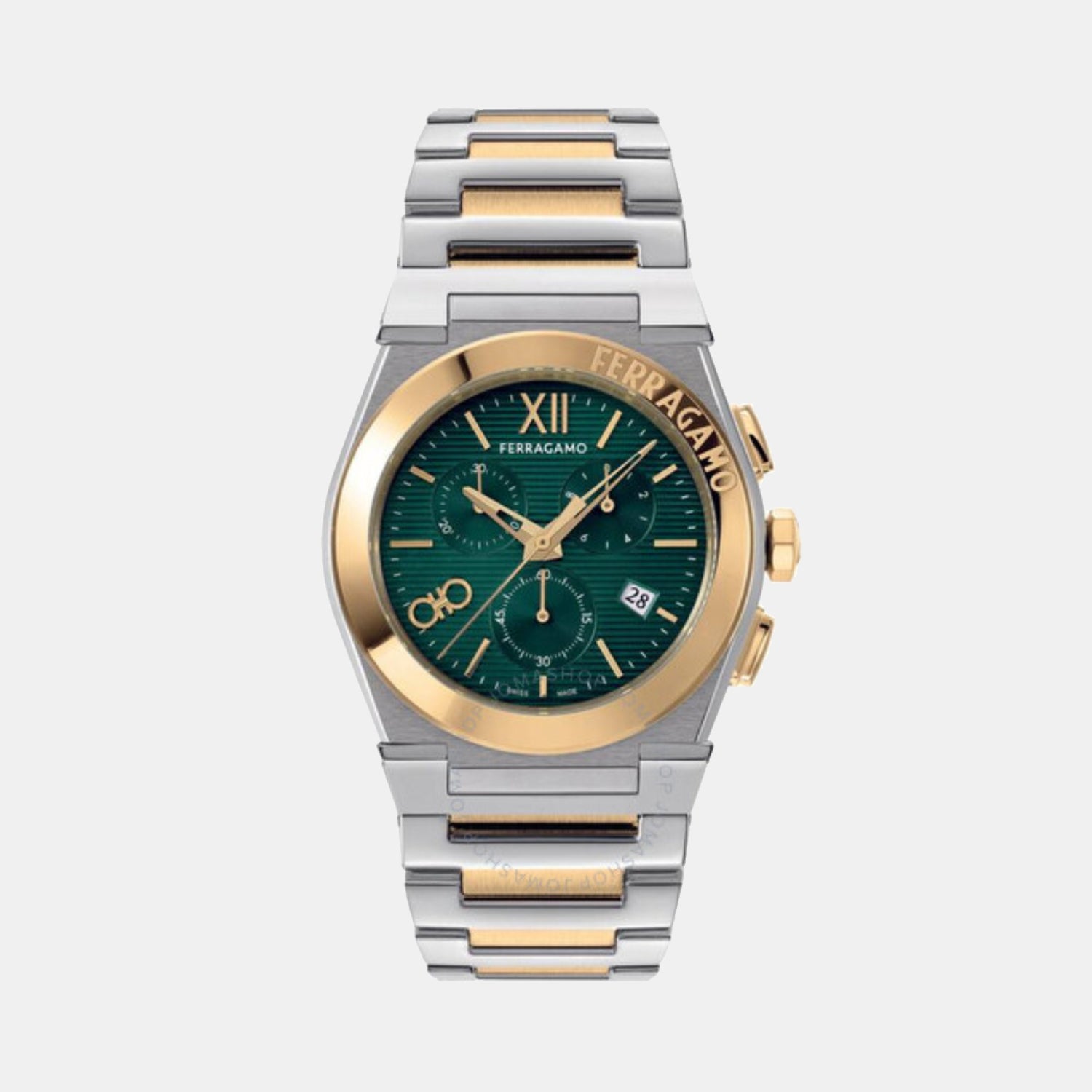 Men Quartz Brown Dial Chronograph Stainless Steel Watch SFMR01224