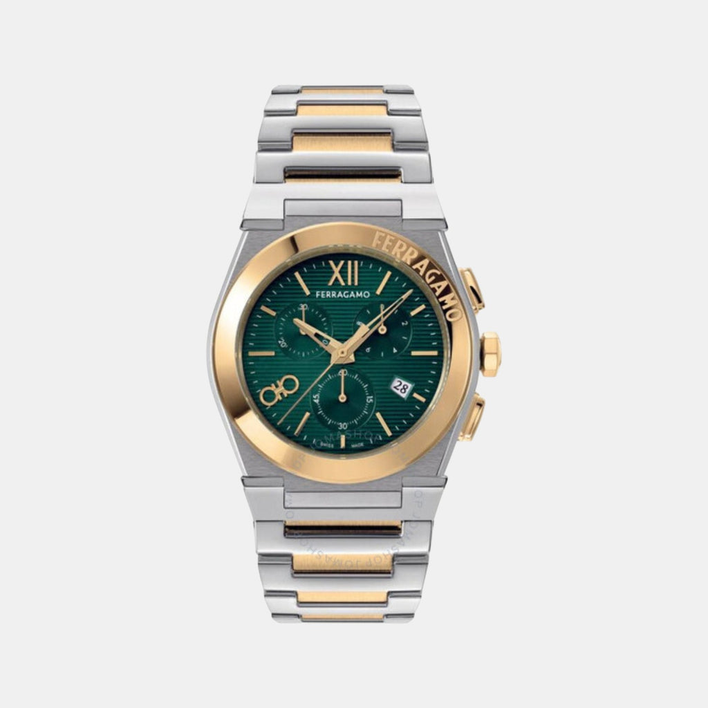 Men Quartz Brown Dial Chronograph Stainless Steel Watch SFMR01224