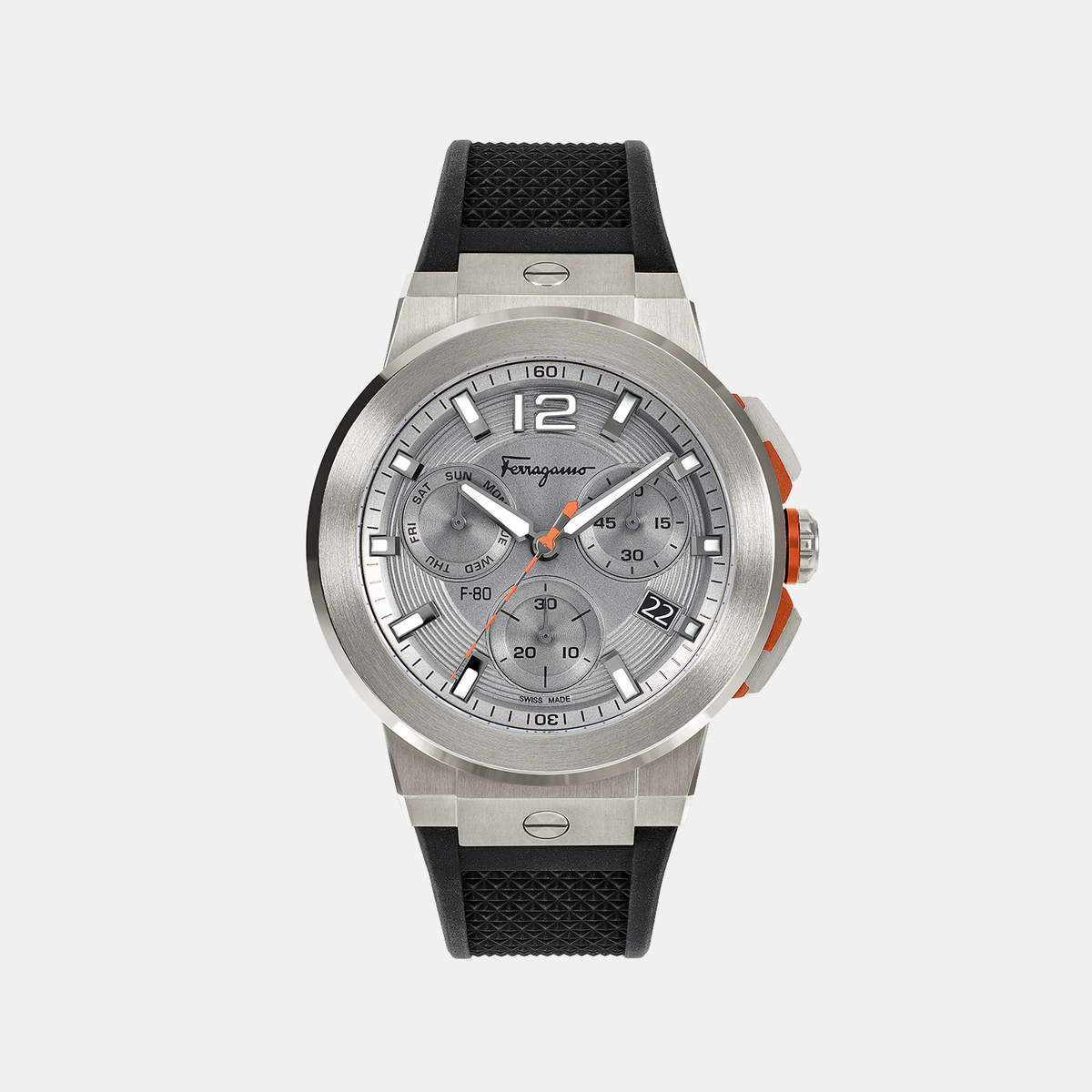 Ferragamo Round Grey Chronograph watch