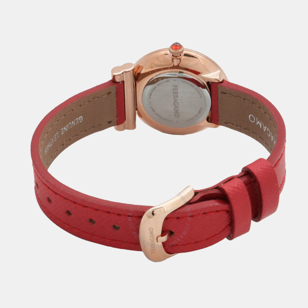 Women Quartz Silver Dial Analog Leather Watch SFMV01123