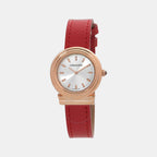 Women Quartz Silver Dial Analog Leather Watch SFMV01123