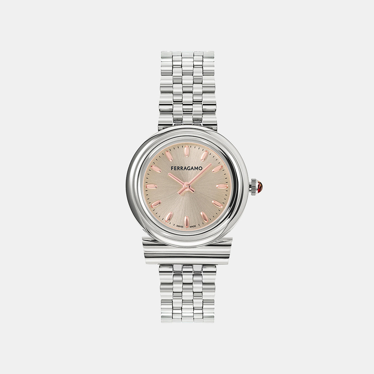 Gancini 28Mm Women Quartz Grey Dial Analog Stainless Steel Watch SFMV01223