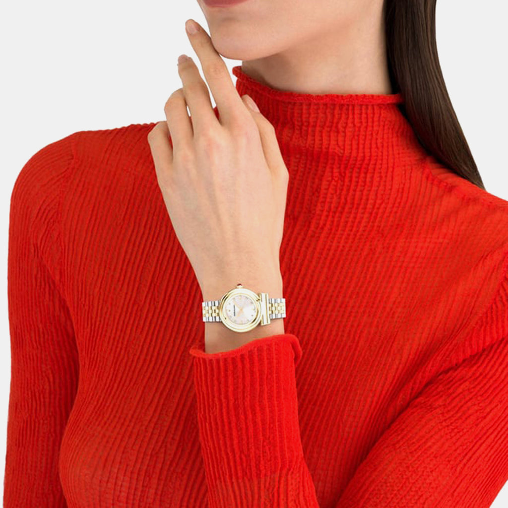 Mv-Gancini 28Mm Women Quartz Silver Dial Analog Stainless Steel Watch SFMV01423