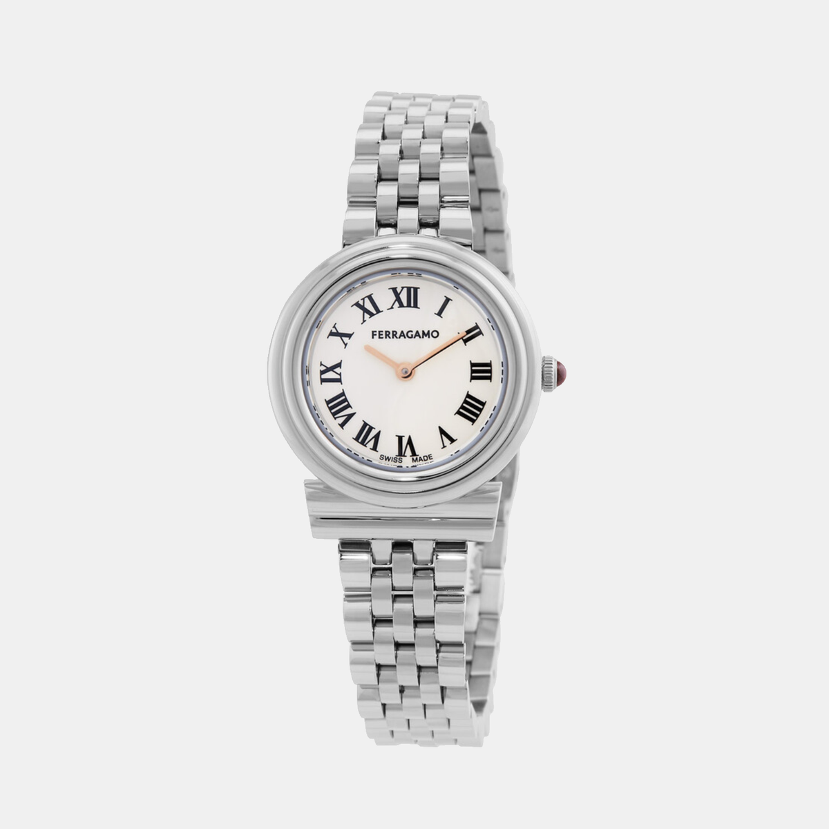 Gancini Women Quartz White Dial Analog Stainless Steel Watch SFMV01524