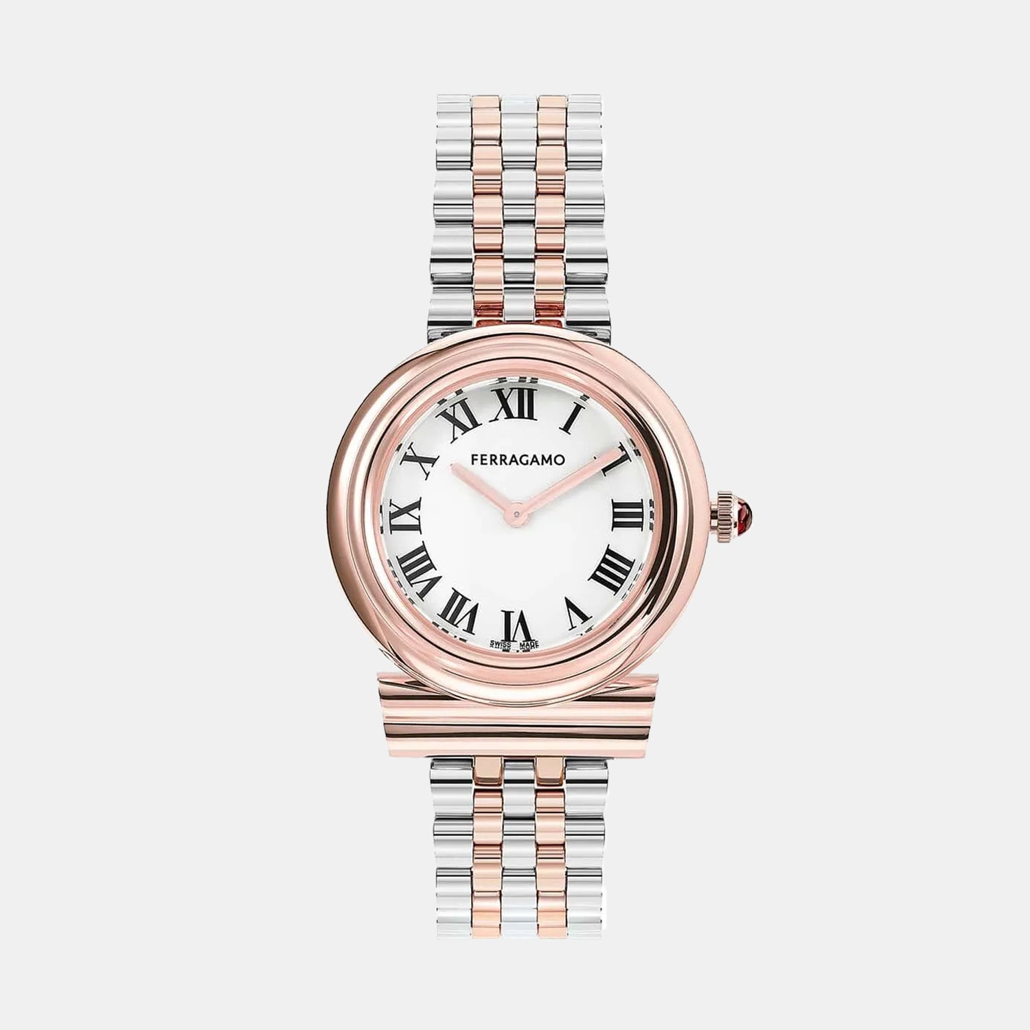 Mv-Gancini 28Mm Women Quartz White Dial Analog Stainless Steel Watch SFMV01624