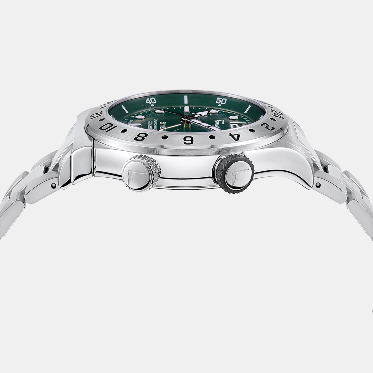 Men Quartz Green Dial Analog Stainless Steel Watch SFMZ00422