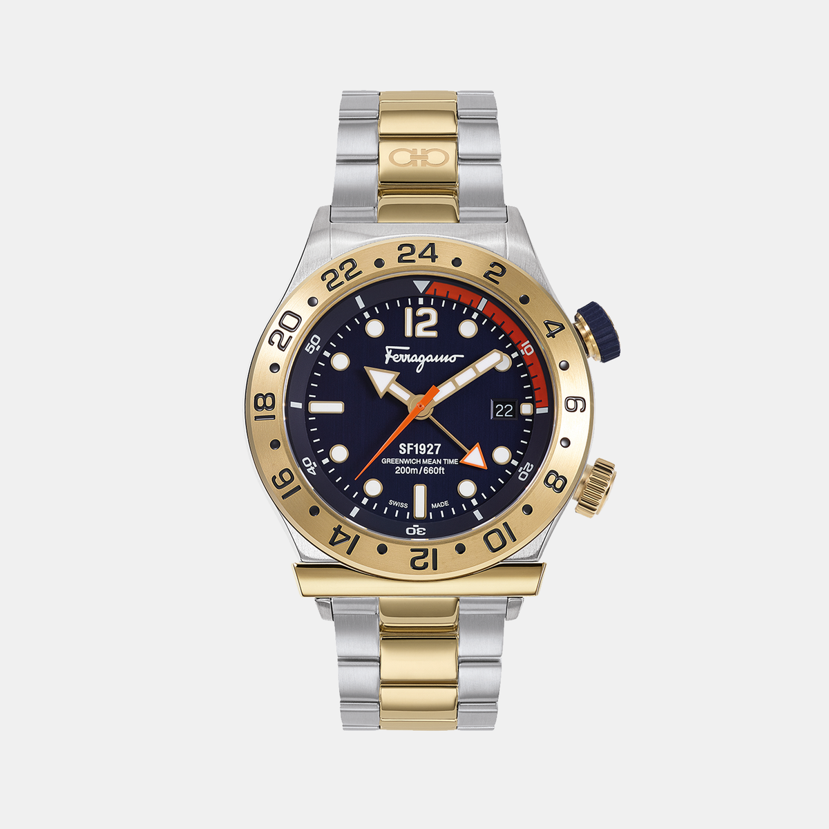 Ferragamo Round Blue Analog watch