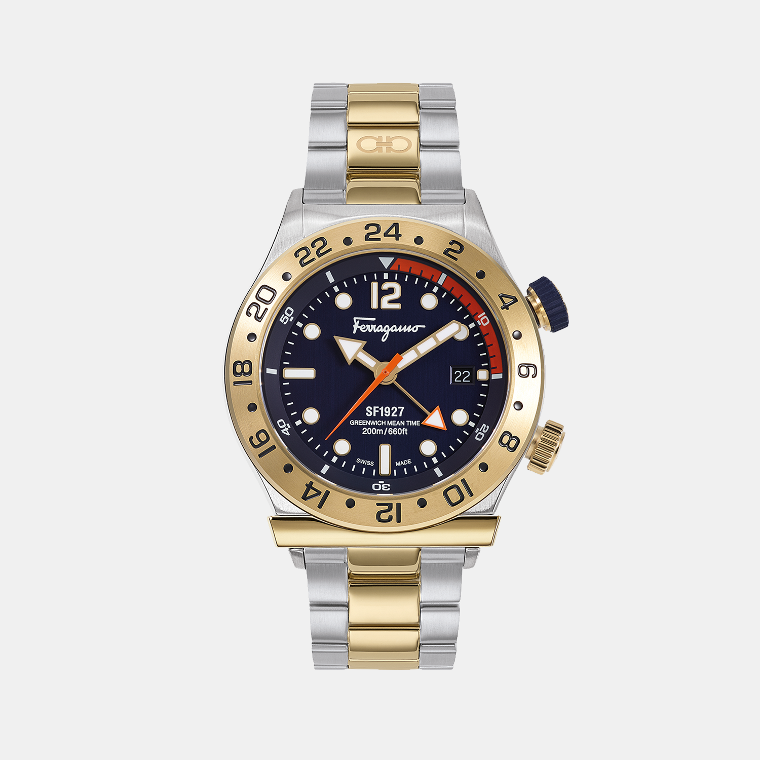 Ferragamo Round Blue Analog watch