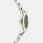 Women Quartz Green Dial Analog Stainless Steel Watch SFNS00226