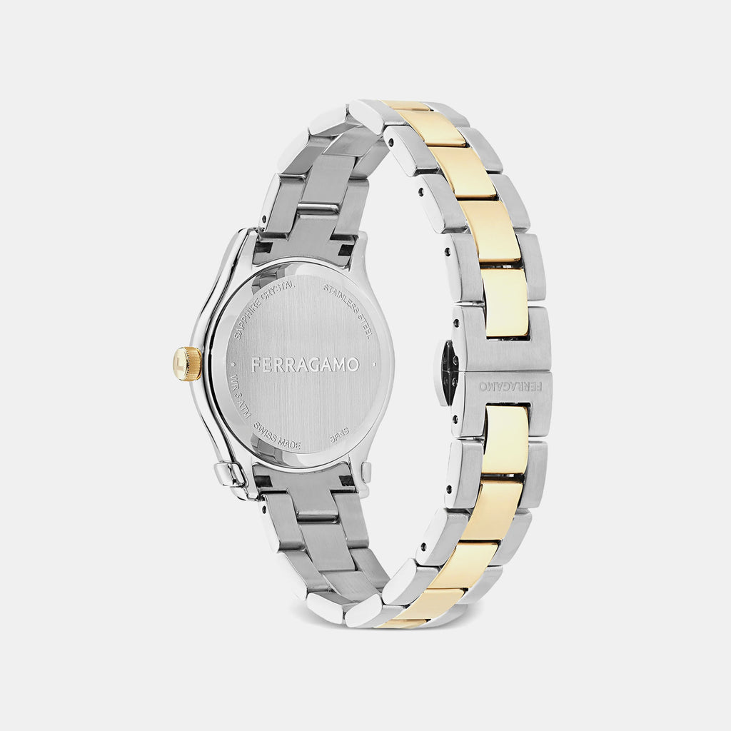 Women Quartz Green Dial Analog Stainless Steel Watch SFNS00226