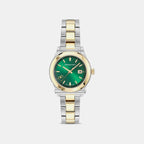 Women Quartz Green Dial Analog Stainless Steel Watch SFNS00226