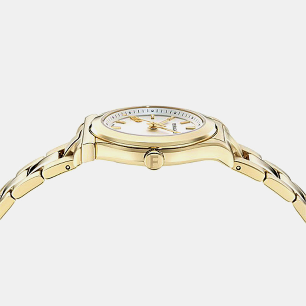 Women Quartz Silver Dial Analog Stainless Steel Watch SFNS00326