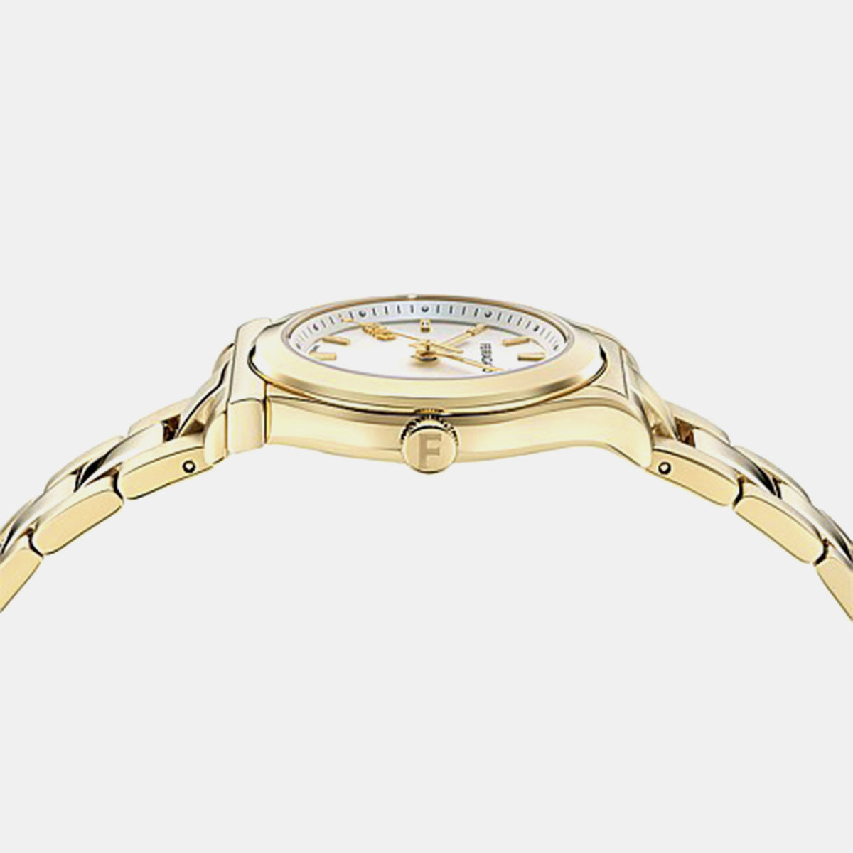 Women Quartz Silver Dial Analog Stainless Steel Watch SFNS00326