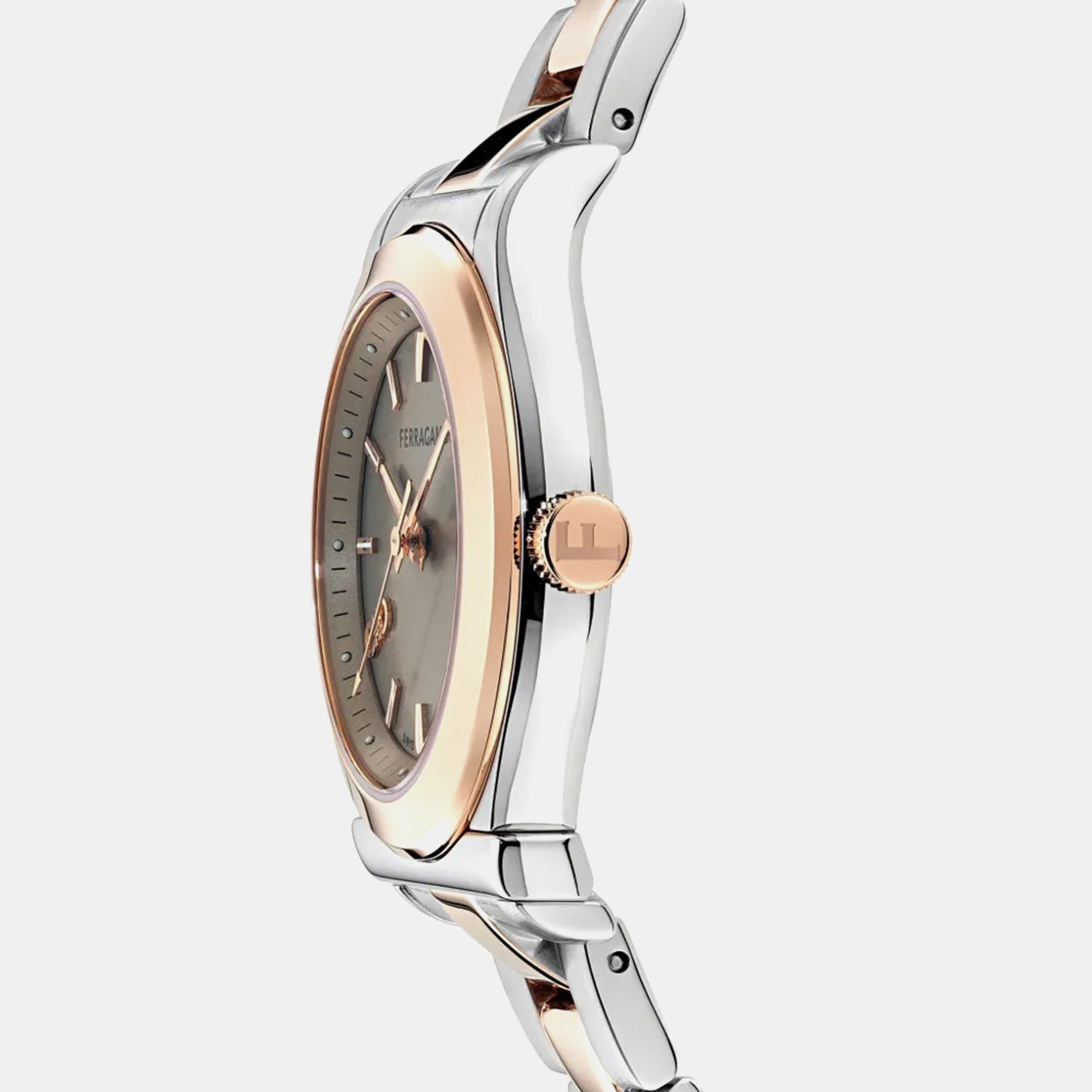 Women Quartz Grey Dial Analog Stainless Steel Watch SFNS00426