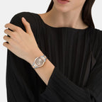 Women Quartz Grey Dial Analog Stainless Steel Watch SFNS00426