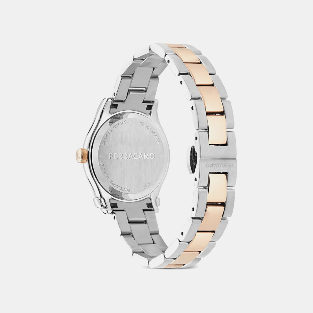 Women Quartz Grey Dial Analog Stainless Steel Watch SFNS00426