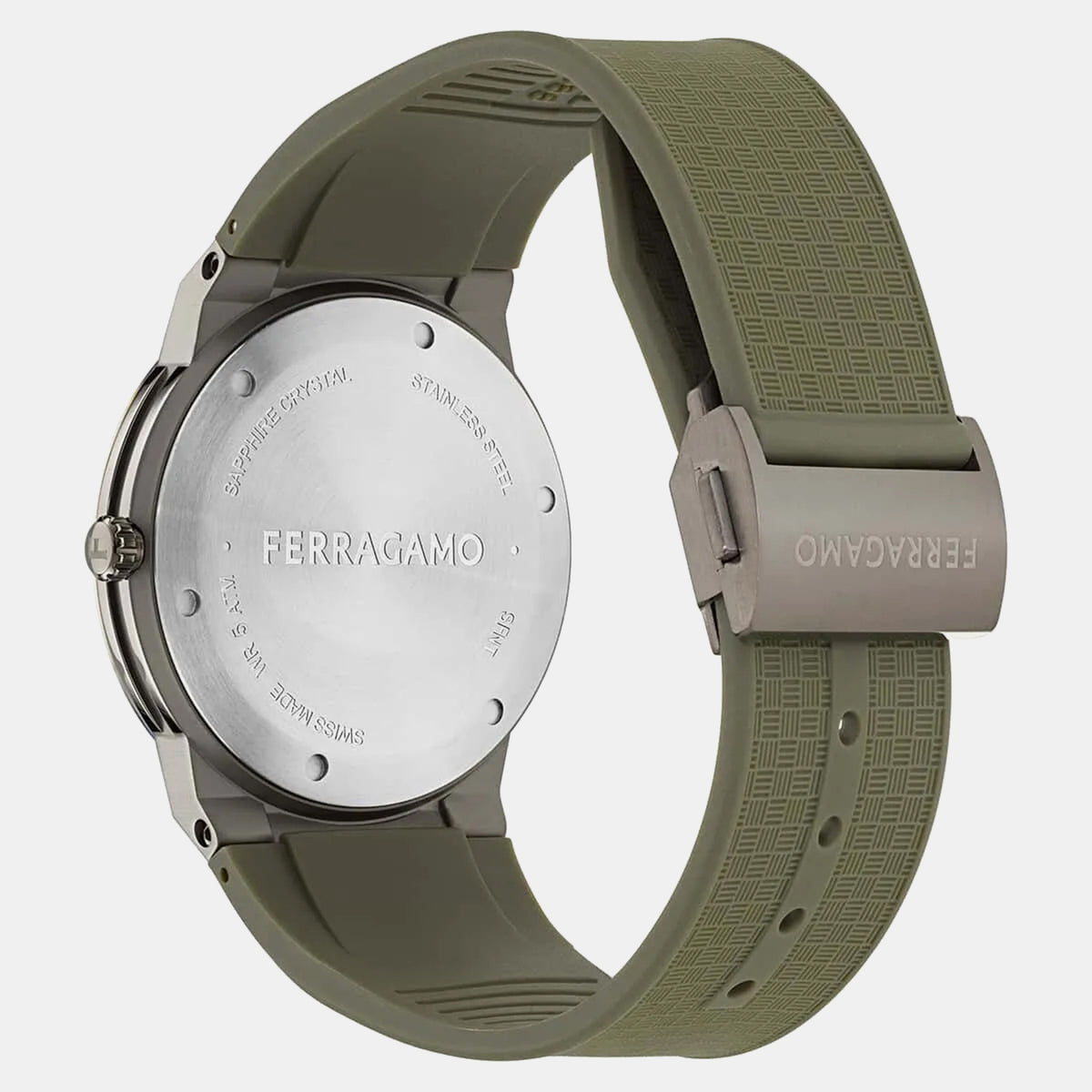 Gancini Men Quartz Green Dial Analog PU Watch SFNT00125