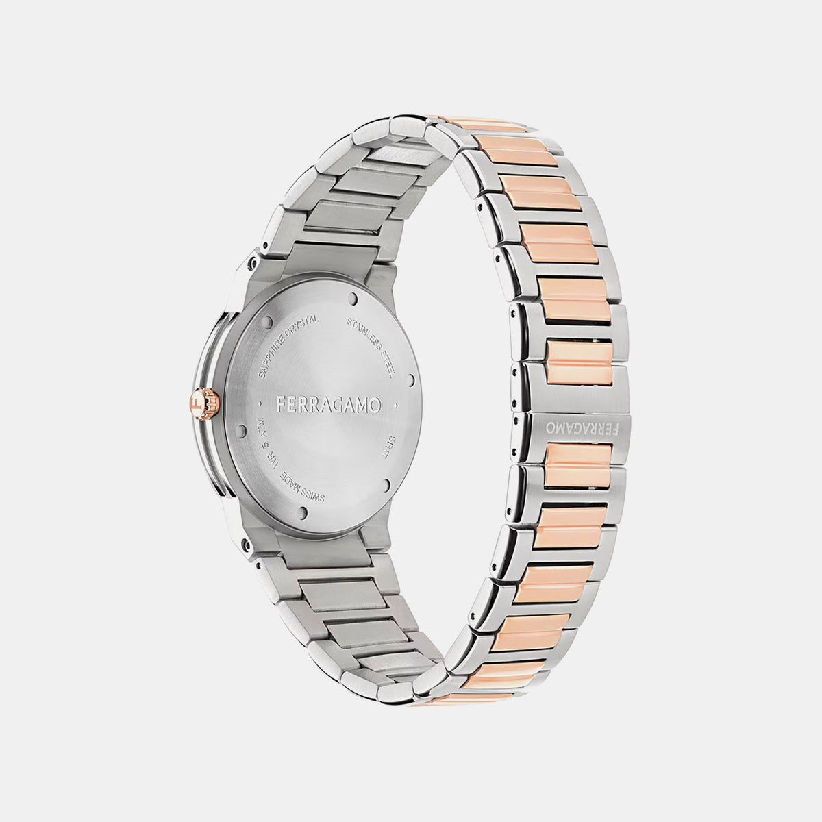 Sapphire Logo Men Quartz Brown Dial Analog Stainless Steel Watch SFNT00625
