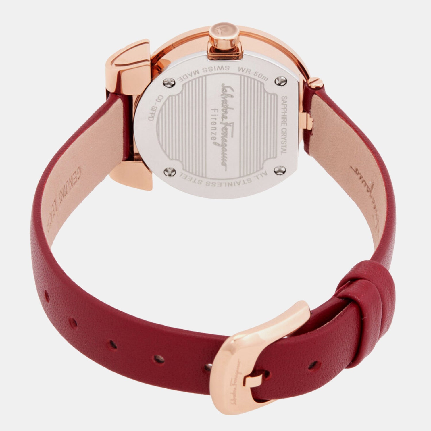 Women Quartz Silver Dial Analog Leather Watch SFPD01924