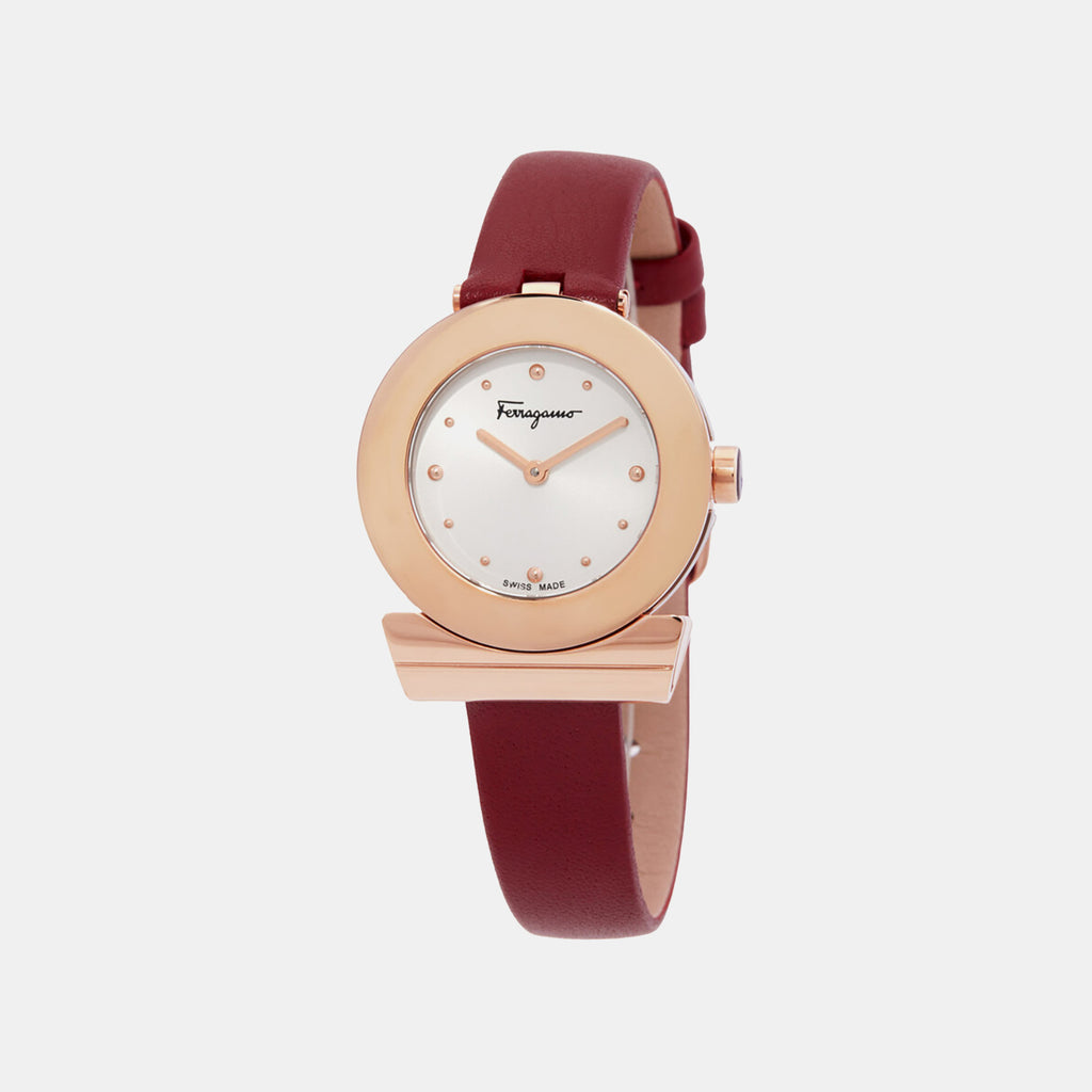 Women Quartz Silver Dial Analog Leather Watch SFPD01924